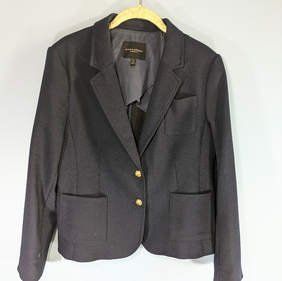 Banana Republic Navy Douple Button Blazer - Picture 1 of 5